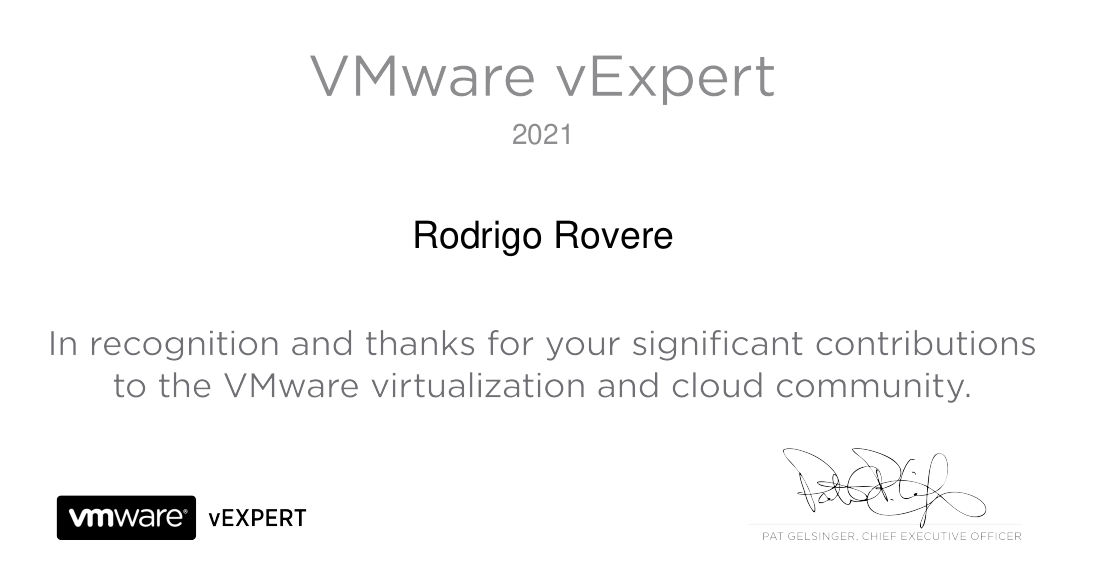 BLOG – vExpert 2021 – BLOG Incluído
